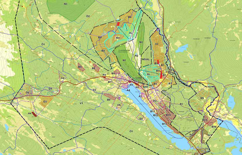 Bild av den fördjupade översiktsplanen i Funäsdalen.